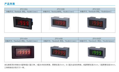 新乡市ZF5135数显面板表 DC 2V/20V测量的可靠之选